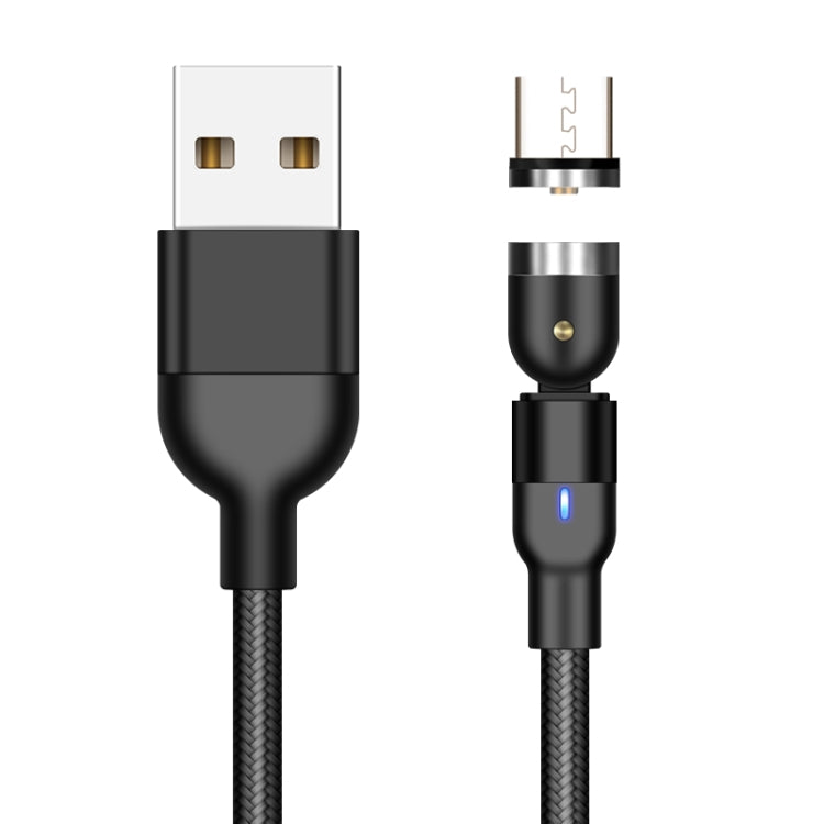 1m 2A Output USB to Micro USB Nylon Braided Rotate Magnetic Charging Cable, 1m Micro USB