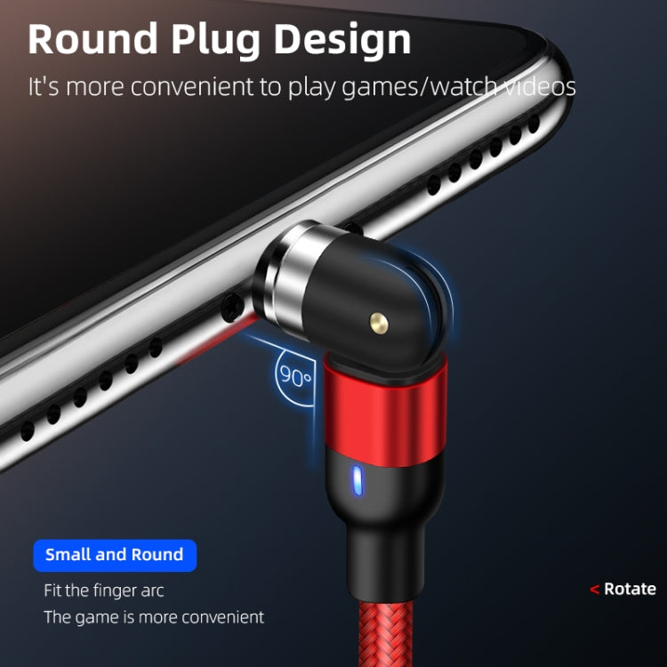 1m 2A Output USB to Micro USB Nylon Braided Rotate Magnetic Charging Cable, 1m Micro USB