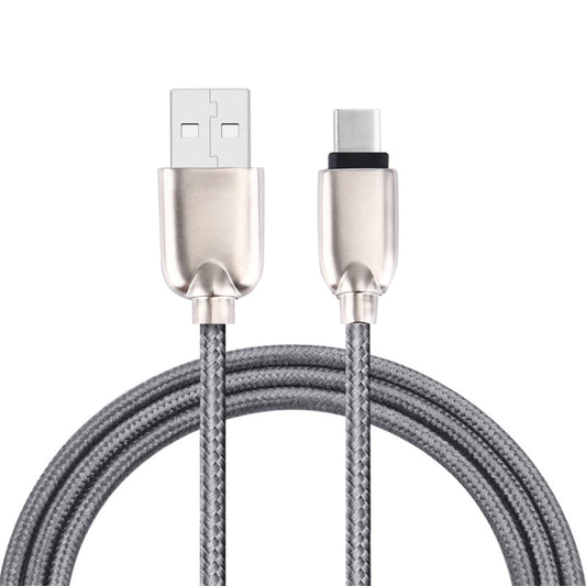 Câble de chargement et de synchronisation de données USB-C/Type-C vers USB, 1 m, tête métallique tissée, 108 cœurs en cuivre