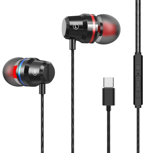 Auriculares intraaurales con cable y micrófono, interfaz USB-C/Tipo C