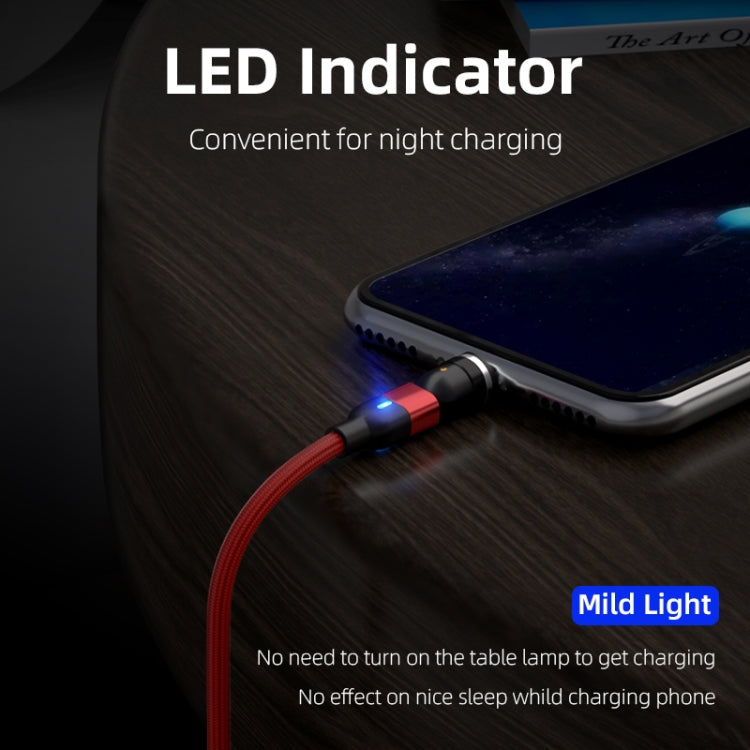 2m 3A Output USB to USB-C / Type-C 540 Degree Rotating Magnetic Data Sync Charging Cable, 2m Type-C