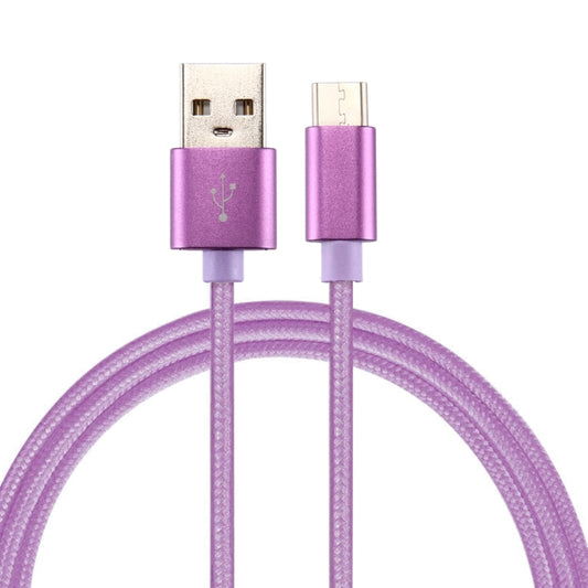 Knit Texture USB to USB-C / Type-C Data Sync Charging Cable, Cable Length: 50cm