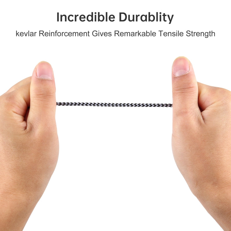 3 PCS K10 3.5mm Male to Male Nylon Braided Audio Cable, Length: 1m