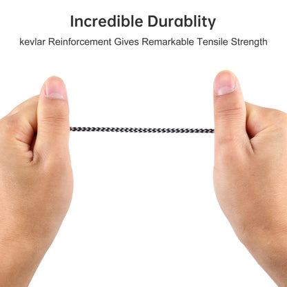 3 PCS K10 3.5mm Male to Male Nylon Braided Audio Cable, Length: 1m
