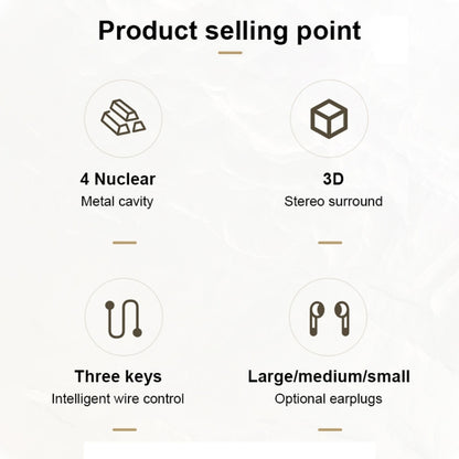 USAMS US-SJ482 EP-43 Wired In Ear USB-C / Type-C Interface Metal Digital HiFi Noise Reduction Earphones with Mic & Digital Chip, Length: 1.2m