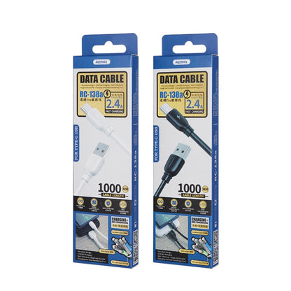 REMAX RC-138a 2.4A USB to USB-C / Type-C Suji Pro Fast Charging Data Cable, Cable Length: 1m