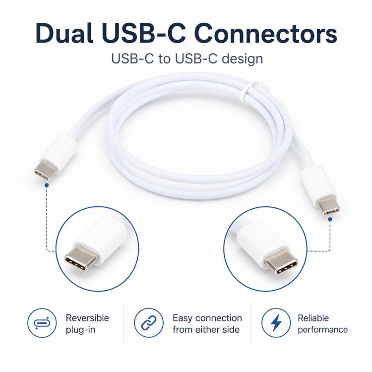 Câble de données de charge rapide USB-C vers USB-C 100W pour iPhone 16/15/17 Pro Max/iPad, compatible également avec Xiaomi, Google, Honor et d'autres appareils, Longueur : 1m