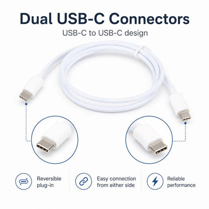 Câble de données de charge rapide USB-C vers USB-C 100W pour iPhone 16/15/17 Pro Max/iPad, compatible également avec Xiaomi, Google, Honor et d'autres appareils, Longueur : 1m