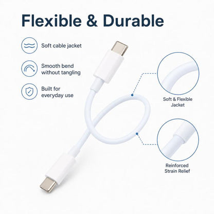 Câble de données de charge rapide USB-C vers USB-C 100W pour iPhone 16/15/17 Pro Max/iPad, compatible également avec Xiaomi, Google, Honor et d'autres appareils, Longueur : 1m