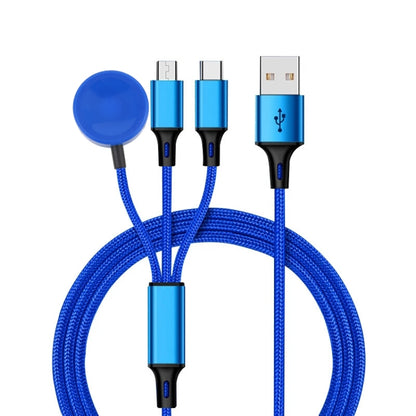 For iPhone / Apple Watch 3 In 1 8 Pin + Type-C / USB-C + Magnetic Charging Base Multi-function Charging Cable, Length: 1m, 3 In 1