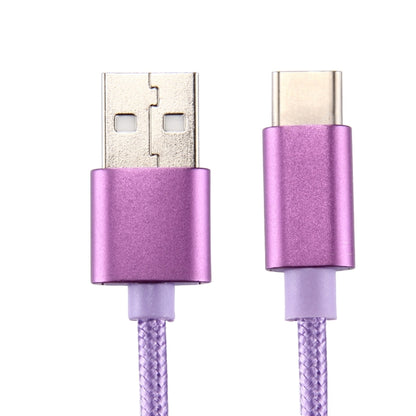 Knit Texture USB to USB-C / Type-C Data Sync Charging Cable, Cable Length: 1m, 3A Total Output, 2A Transfer Data