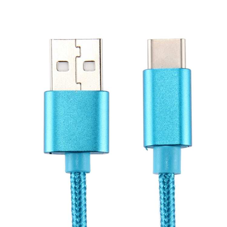 Knit Texture USB to USB-C / Type-C Data Sync Charging Cable, Cable Length: 2m, 3A Output