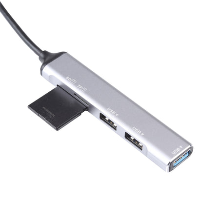 5 in 1 USB 3.0 to SD / TF Card Slot + 3 USB 3.0 Ports Multifunctional Docking Station HUB, USB 3.0