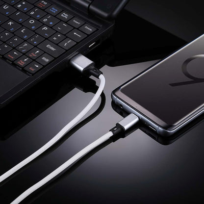 1m 2A Output USB to USB-C / Type-C Nylon Weave Style Data Sync Charging Cable, 2A White, 2A Black, 2A Pink, 2A Grey, 2A Red