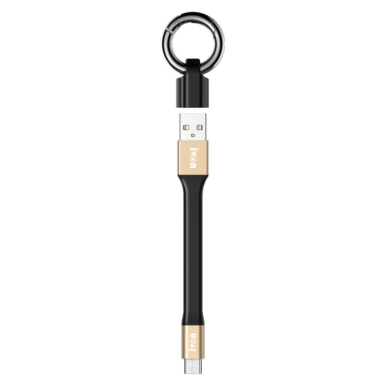 IVON CA90 3.1A Max USB to USB-C / Type-C Portable Data Cable with Ring, Length: 14.5cm