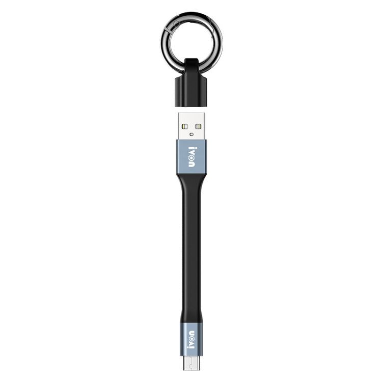IVON CA90 3.1A Max USB to USB-C / Type-C Portable Data Cable with Ring, Length: 14.5cm