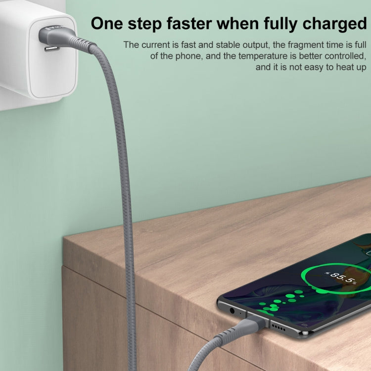 IVON CA92 2.4A Max USB to USB-C / Type-C Rubber Fast Charging Data Cable, Length: 1.5m, Type-C
