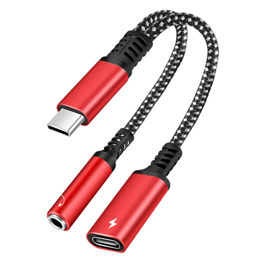 Adaptador 2 en 1 USB-C/Tipo C macho a PD 60 W con carga USB-C/Tipo C y audio de 3,5 mm hembra para auriculares