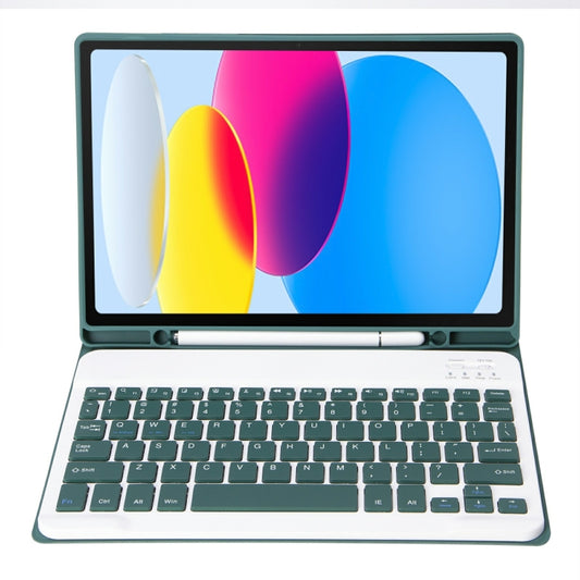 For iPad 11 2025 / 10th Gen 10.9 2022 A10B Lambskin Texture Ultra-thin Bluetooth Keyboard Leather Tablet Case with Pen Slot, A10B