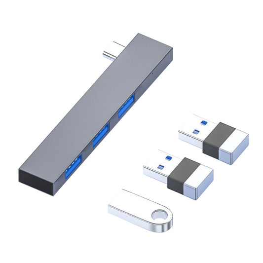 839 USB-C/Type-C Male to Dual USB 2.0+USB 3.0 Female Adapter, 839