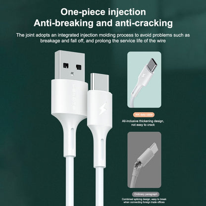 WK WDC-136 USB to Micro USB 3A Fast Charing Data Cable, USB to Micro USB(White)