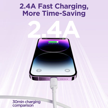 JOYROOM S-AL012A14 Multi-Color Series 2.4A USB to 8 Pin Fast Charging Data Cable, Length:1.2m, USB to 8 Pin
