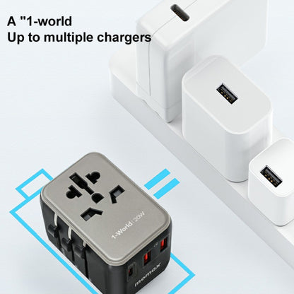 MOMAX UA11 1-World 20W PD Global Travel Fast Charger Power Adapter, UA11 (Black)