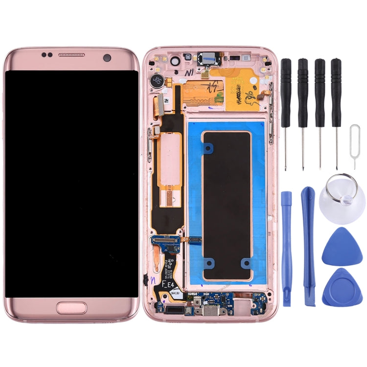 Écran LCD et numériseur d'origine avec châssis, port de charge, boutons de volume et d'alimentation pour Galaxy S7 Edge / G935F, Samsung Galaxy S7 Edge / G935F, Galaxy S7 Edge / G935F (châssis), Galaxy S7 Edge / G935F