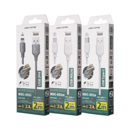 WK WDC-092 3m 2.4A Max Output Full Speed Pro Series USB to Micro USB Data Sync Charging Cable
