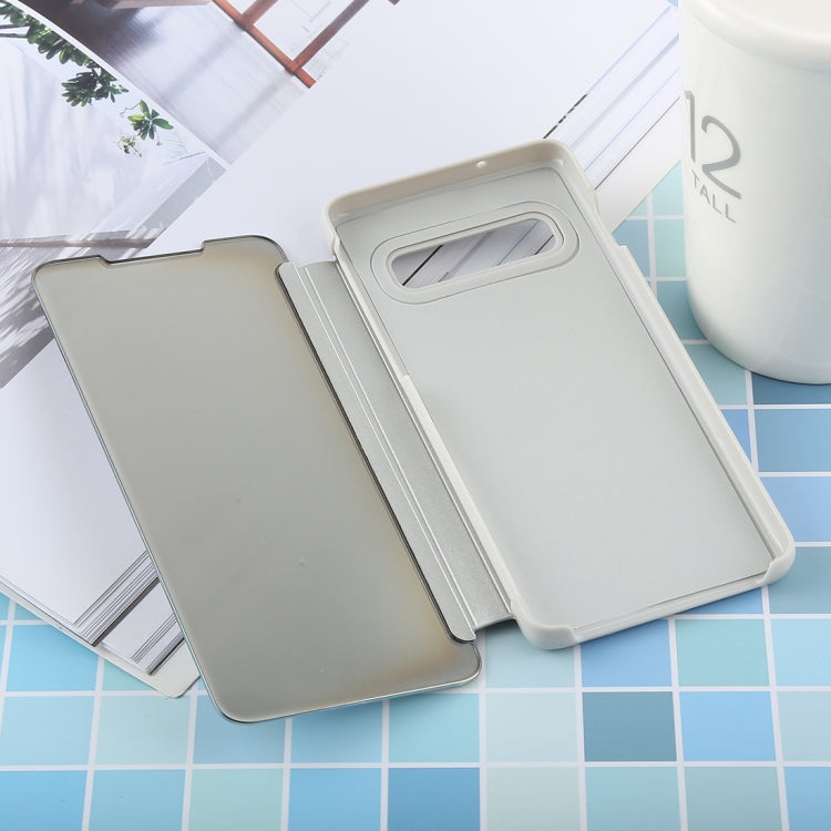 Étui en cuir PU électroplaqué à rabat horizontal miroir pour Galaxy S10, avec support, Pour Galaxy S10