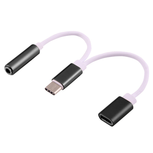Adaptador de audio USB-C/Tipo-C macho a 3,5 mm hembra y Tipo-C hembra