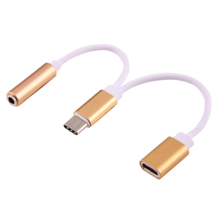 Adaptador de audio USB-C/Tipo-C macho a 3,5 mm hembra y Tipo-C hembra