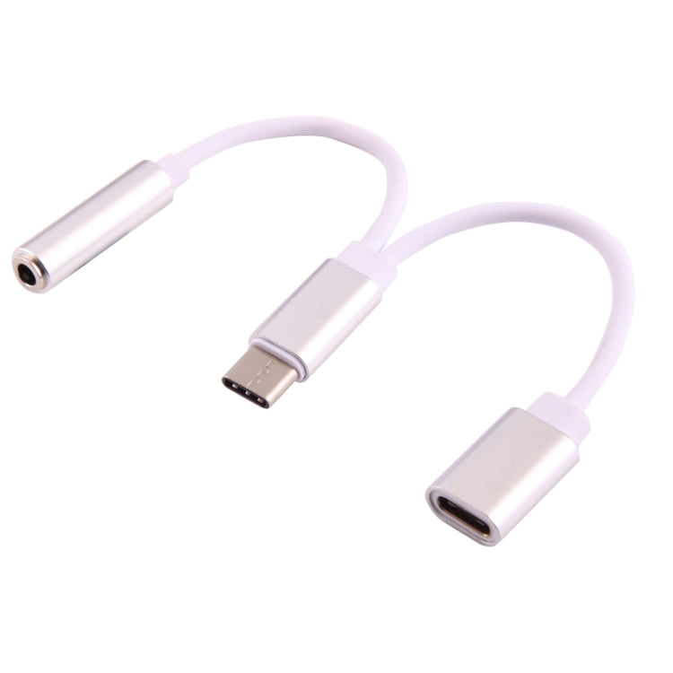 Adaptador de audio USB-C/Tipo-C macho a 3,5 mm hembra y Tipo-C hembra