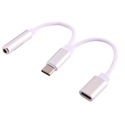 Adaptador de audio USB-C/Tipo-C macho a 3,5 mm hembra y Tipo-C hembra
