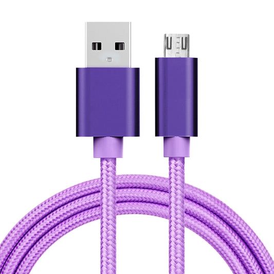1m 3A Woven Style Metal Head Micro USB to USB Data / Charger Cable, 1m Micro USB