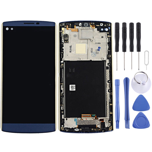 LCD Screen and Digitizer Full Assembly with Frame for LG V10 H960 H961 H968 H900 VS990, For V10 with Frame Blue