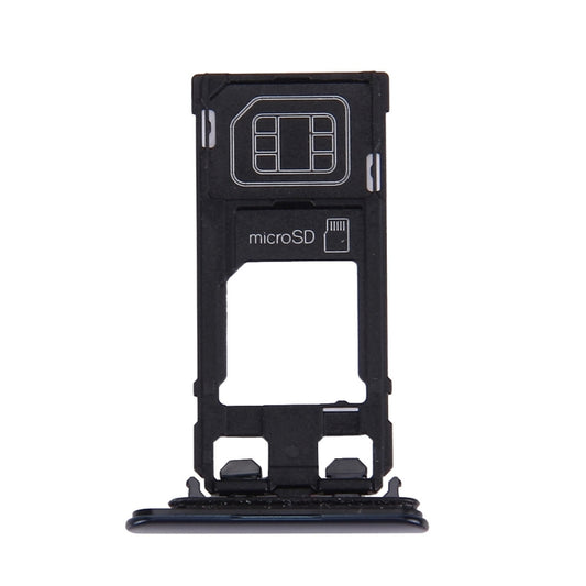 SIM Card Tray + Micro SD Card Tray for Sony Xperia XZ (Single SIM Version), For XZ Single SIM, For Xperia XZ Single SIM Black