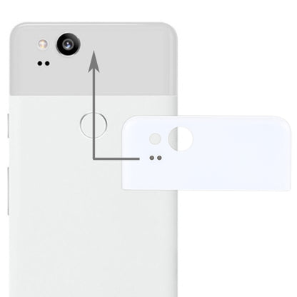 Coque arrière et lentille supérieure en verre pour Google Pixel 2 (noir)