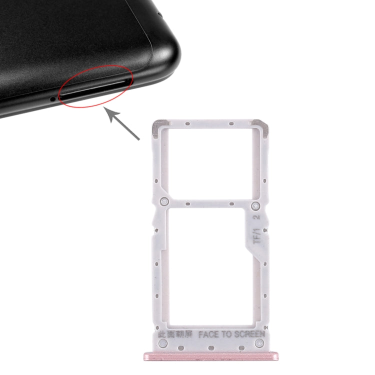 SIM Card Tray + SIM Card Tray / Micro SD Card Tray for Xiaomi Redmi Note 6 Pro, For Xiaomi Redmi Note 6 Pro
