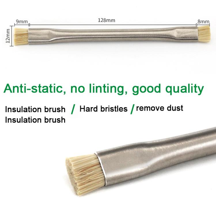Anti-static Brush ESD Safe Motherboard Cleaning Tools For Mobile Phone PCB Electronic Repair Tools, Double Head Brush White