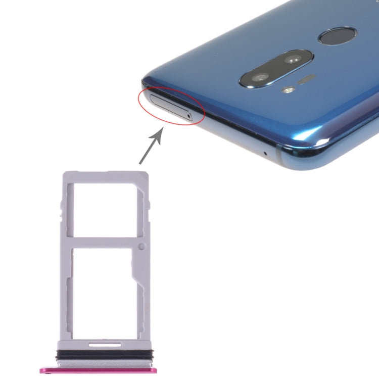 SIM Card Tray + SIM Card Tray / Micro SD Card Tray for LG G7 ThinQ G710 G710EM G710PM G710VMP G710ULM, For LG G7 ThinQ G710, For LG G7 ThinQ