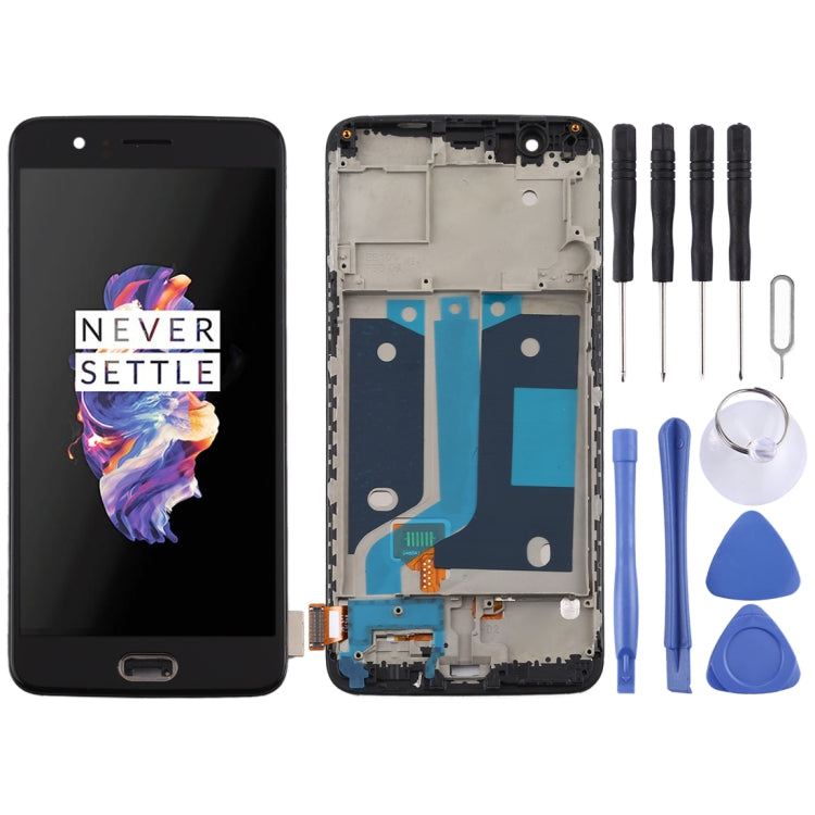 Pantalla LCD TFT y digitalizador completo con marco para OnePlus 5 A5000.