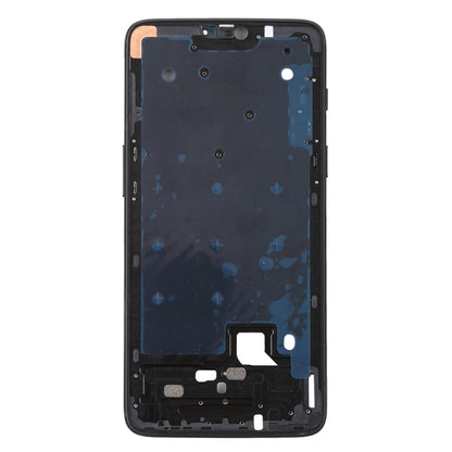 For OnePlus 6 Front Housing LCD Frame Bezel Plate with Side Keys, For OnePlus 6 (Frosted Black)