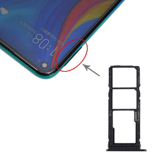 SIM-Kartenhalter + SIM-Kartenhalter + Micro SD-Kartenhalter für Huawei Enjoy 10 / Honor Play 3, Für Huawei Enjoy 10, Für Huawei Enjoy 10 (Dunkelblau), Für Huawei Enjoy 10 (Purpurrot)