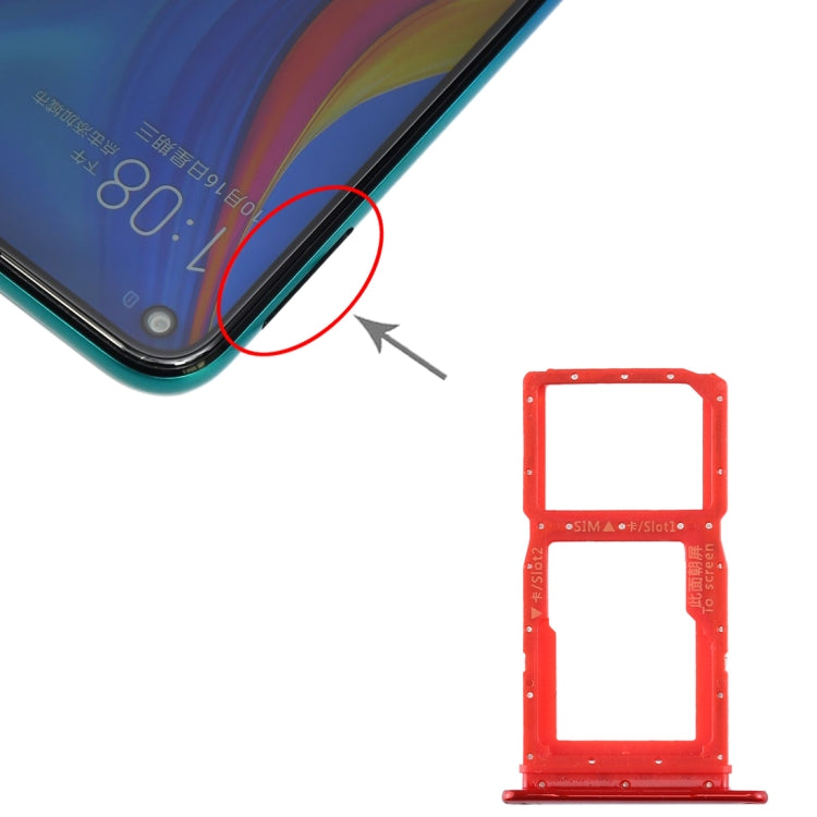 Tiroir pour carte SIM + Tiroir pour carte SIM / Tiroir pour carte Micro SD pour Huawei Enjoy 10 Plus, pour Huawei Enjoy 10 Plus