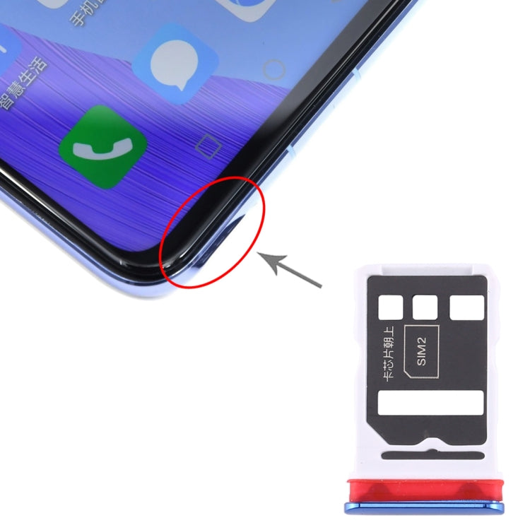SIM Card Tray + SIM Card Tray for Honor V30 Pro / Honor V30, For Honor V30 Pro, For Huawei Nova 6, For Honor V30 Pro (Dark Blue)