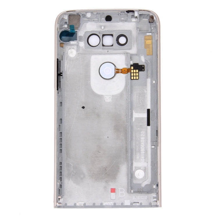 Carcasa trasera metálica con lente de cámara y botón de huella dactilar para LG G5