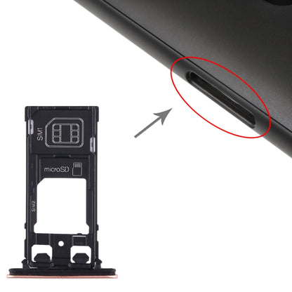 Tiroir pour carte SIM + tiroir pour carte SIM + tiroir pour carte Micro SD pour Sony Xperia XZ2 Compact (marron)