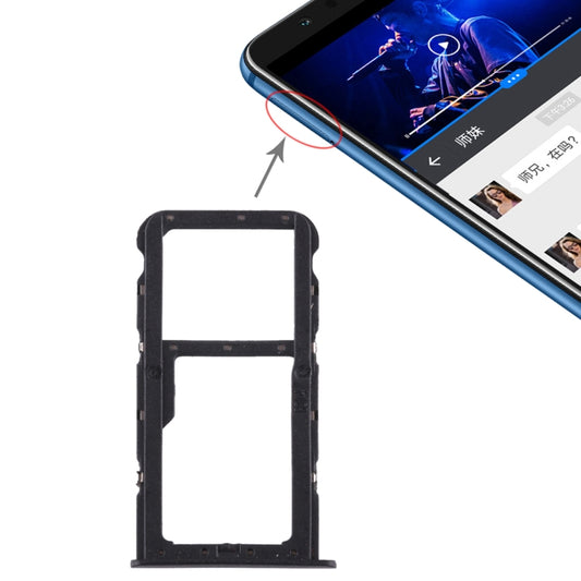 SIM Card Tray + SIM Card Tray / Micro SD Card Tray for Huawei Honor Play 7X, For Honor Play 7X, For Huawei Play 7X