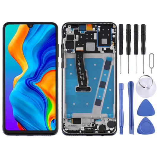 LCD-Bildschirm und Digitizer vollständige Baugruppe mit Rahmen für Huawei P30 Lite (RAM 4G / Standard-Version), Für Huawei P30 Lite (Standard-Version)